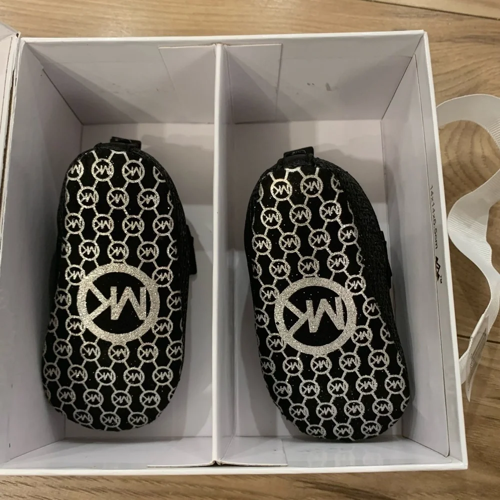 MICHAEL KORS BABY - GIRL DAY FLATS, BLACK SHIMMER, Infant 1M